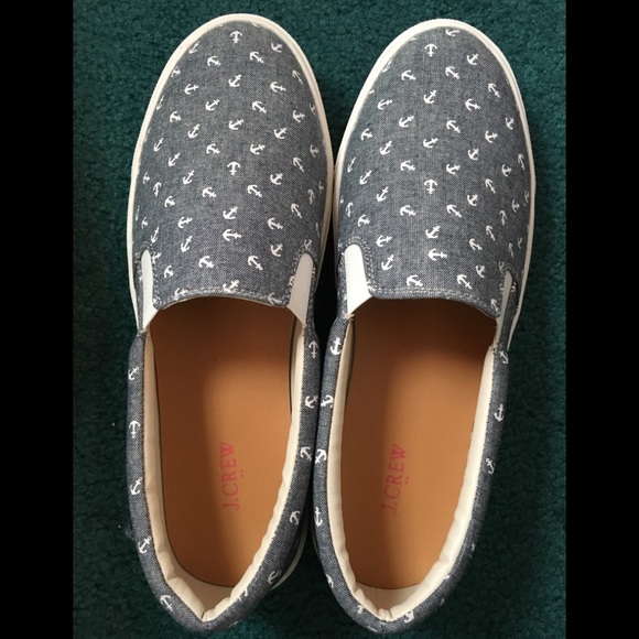 J. Crew Shoes - J. Crew Anchor Chambray Slip-on Sneakers